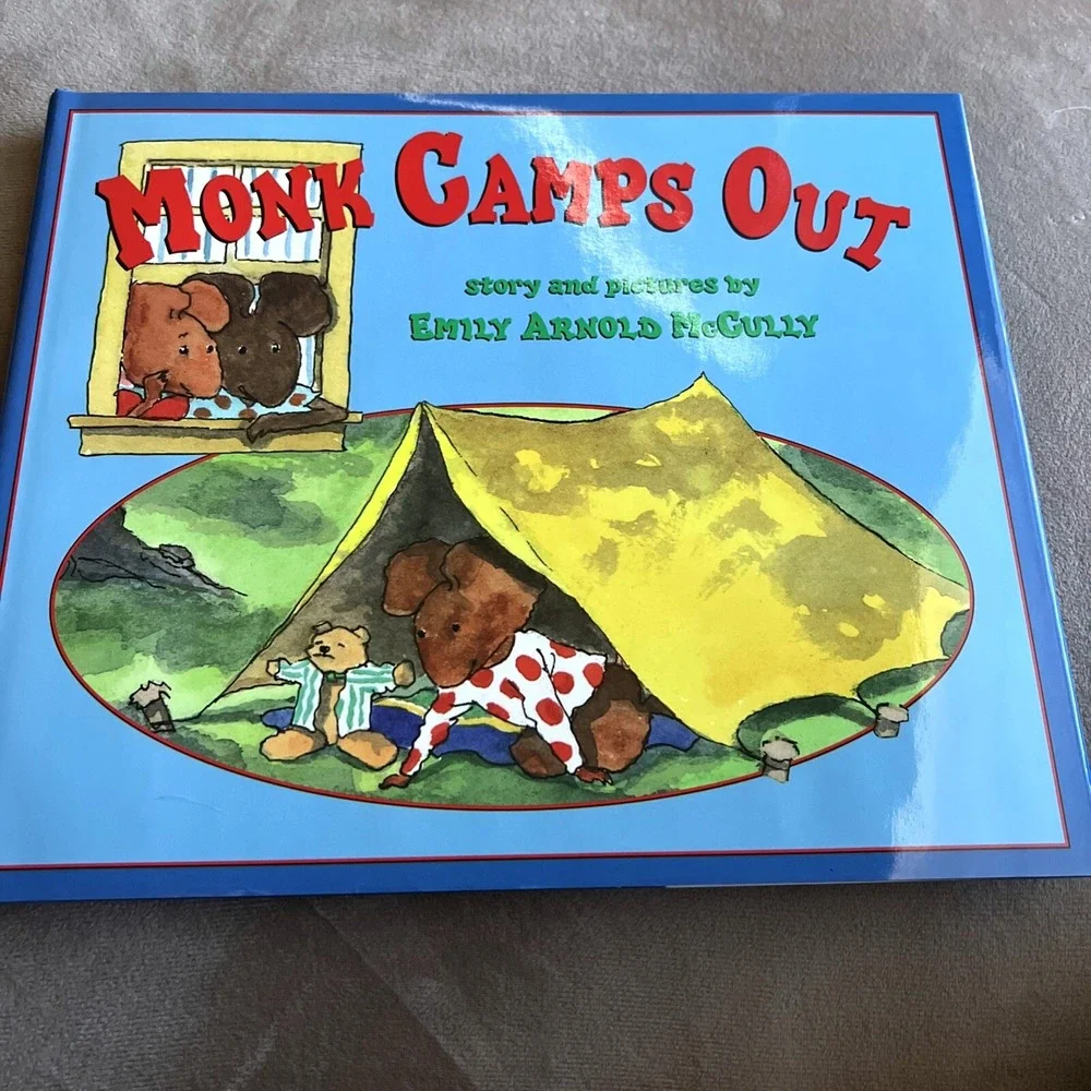MONK CAMPS OUT By Emily Arnold Mccully - Hardcover‎ **Mint Condition**
